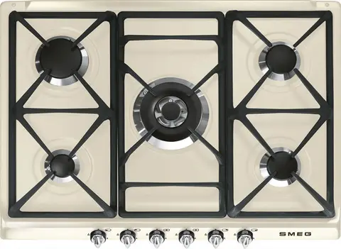 SMEG כיריים גז 70 ס"מ צבע קרם מסדרת VICTORIA תוצרת SMEG דגם SRA975PGH